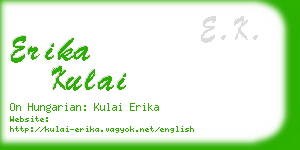 erika kulai business card
